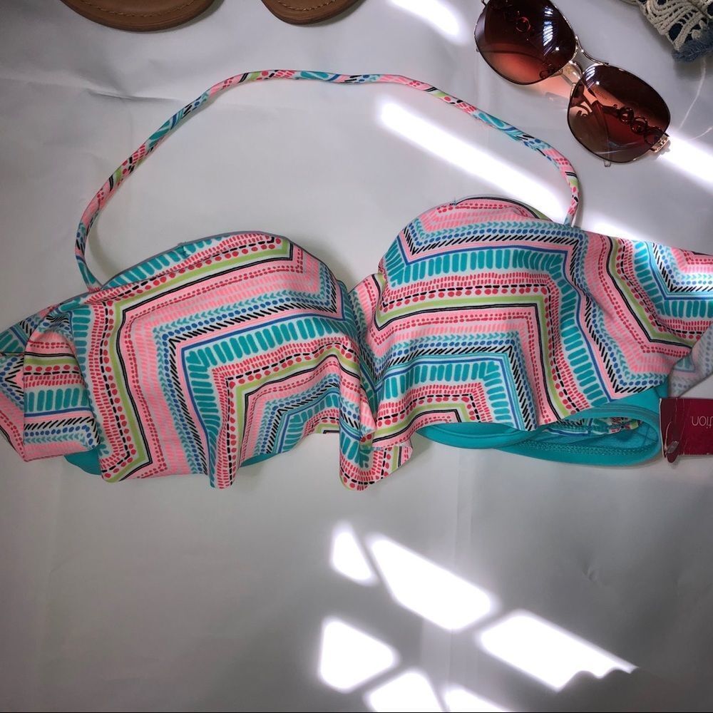 Xhilaration Super Fun Colored Flounce Top (NWT)